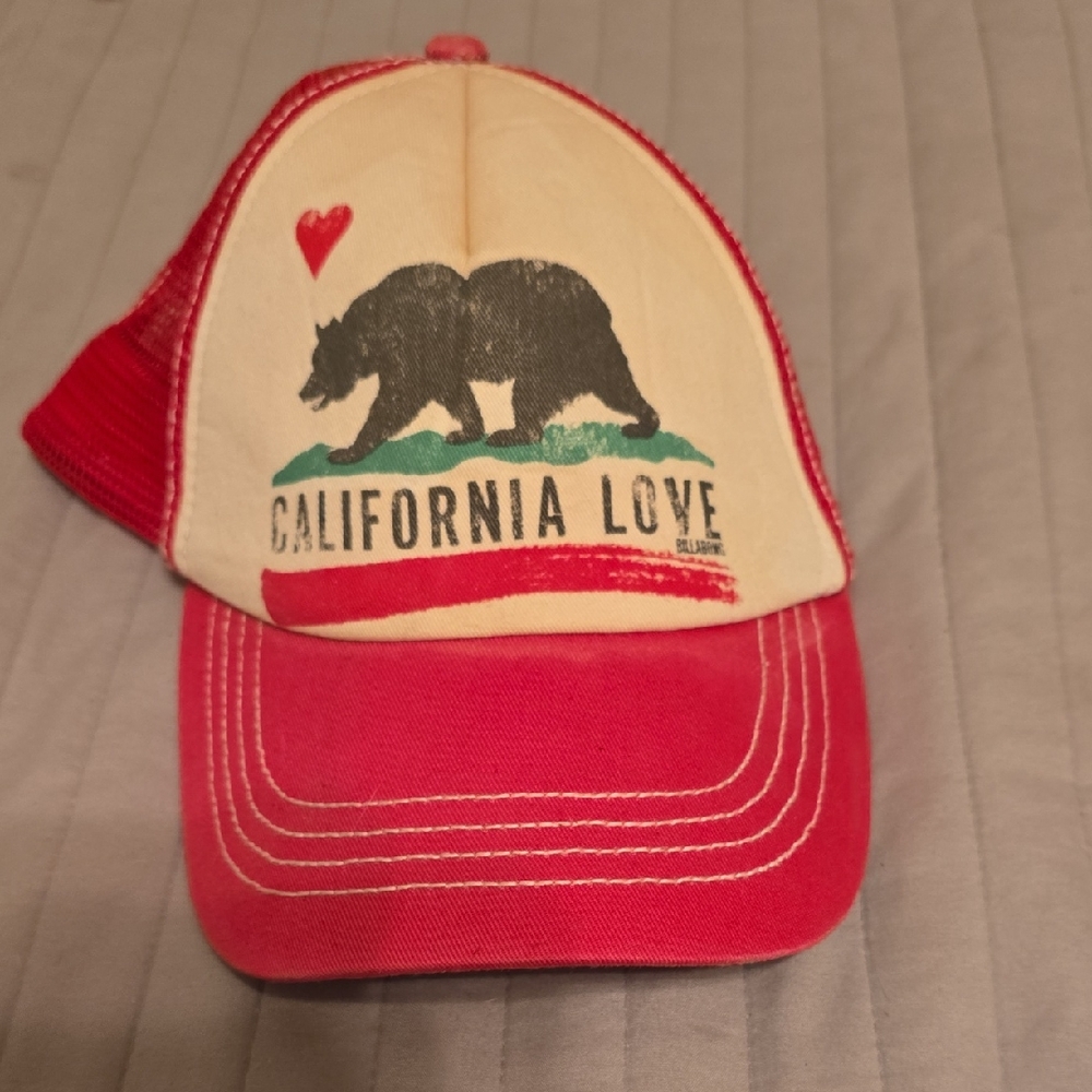 Billabong Red Mesh Trucker Hat